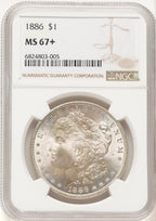 1886 Morgan Dollar NGC MS67+