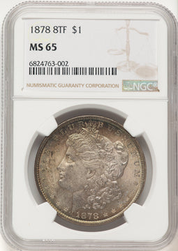 1878 8TF Morgan Dollar NGC MS65 (782991007)