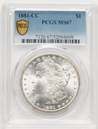 1881-CC Morgan Dollar PCGS MS67 (782991009)