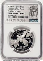 2023-W Proof Platinum Eagle 1 oz FDI American Liberty Series Label NGC PF70