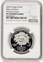 2025-W Proof Platinum Eagle 1 oz FDI Brown Label NGC PF70