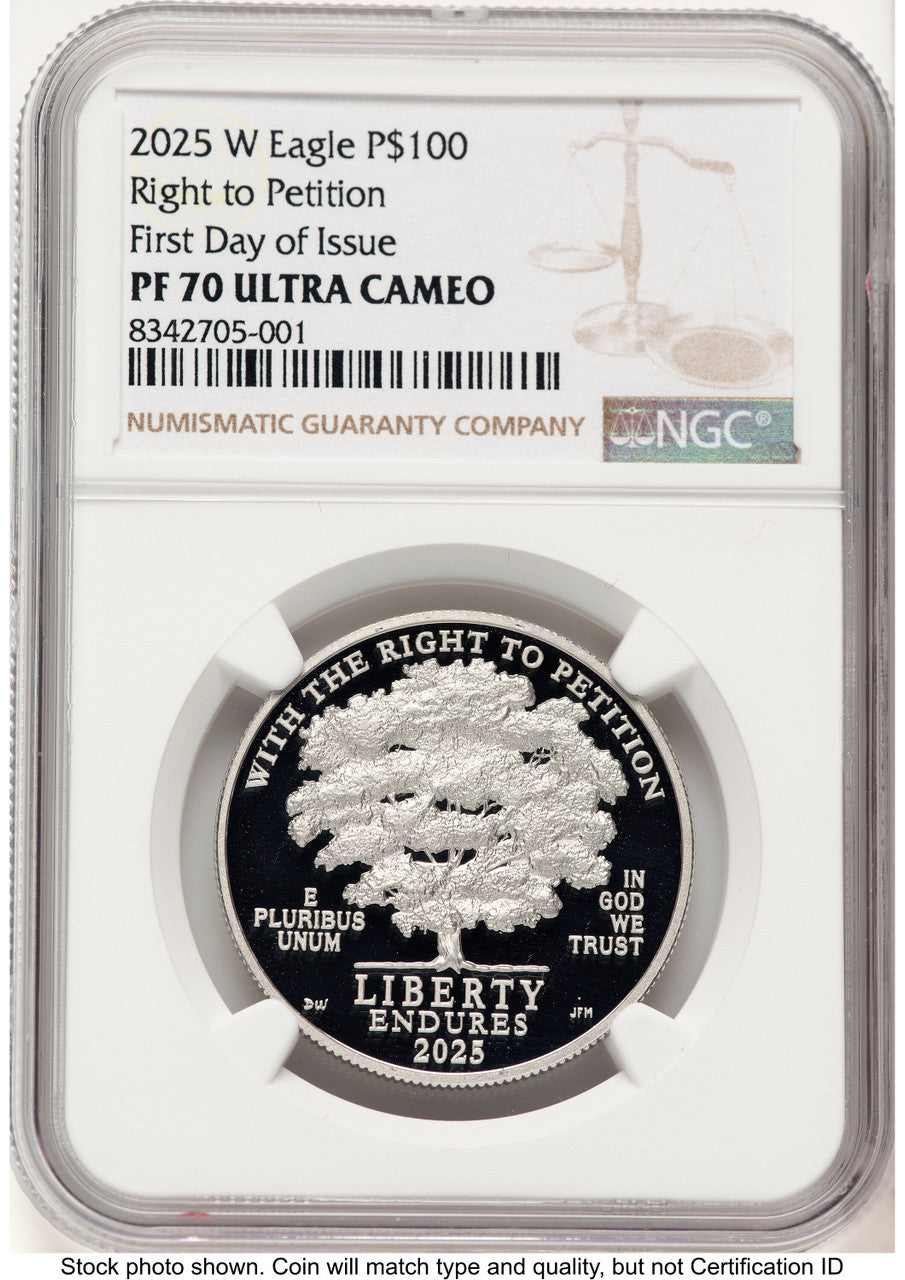 2025-W Proof Platinum Eagle 1 oz FDI Brown Label NGC PF70