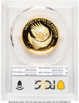2025-W G$100 American Liberty High Relief FS Blue Gradient PCGS PR70