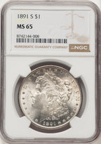 1891-S Morgan Dollar NGC MS65 (783003011)