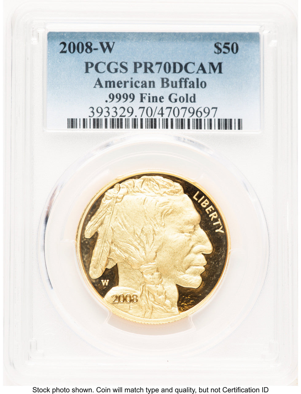 2008-W Proof Gold Buffalo 1 oz Blue Gradient PCGS PR70 (783005003)