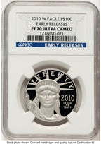 2010-W Proof Platinum Eagle 1 oz ER Blue NGC PF70