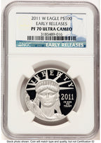 2011-W Proof Platinum Eagle 1 oz ER Blue NGC PF70