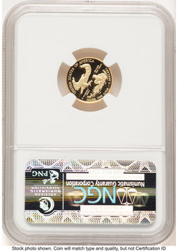 2014-W Proof Gold Eagle 1/10 oz ER Blue NGC PF70 (783013037)