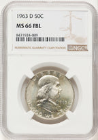 1963-D 50C FL Franklin Half Dollar NGC MS66