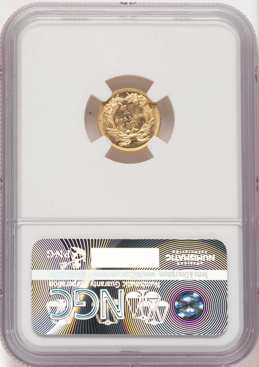 1874 G$1 Gold Dollar NGC MS64 (783054009)