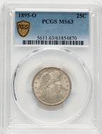 1895-O 25C Barber Quarter PCGS MS63