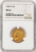 1909-O $5 Indian Half Eagle NGC MS61 (783065003)