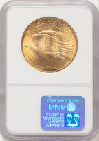 1908 $20 NO MOTTO Saint-Gaudens Double Eagle NGC MS68