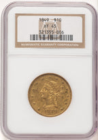 1849 $10 Liberty Eagle NGC XF45