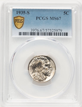 1935-S 5C Buffalo Nickel PCGS MS67