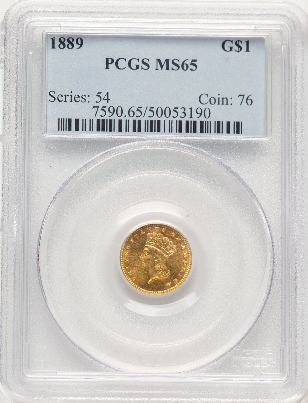 1889 G$1 Gold Dollar PCGS MS65