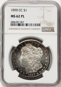 1890-CC PL Morgan Dollar NGC MS62