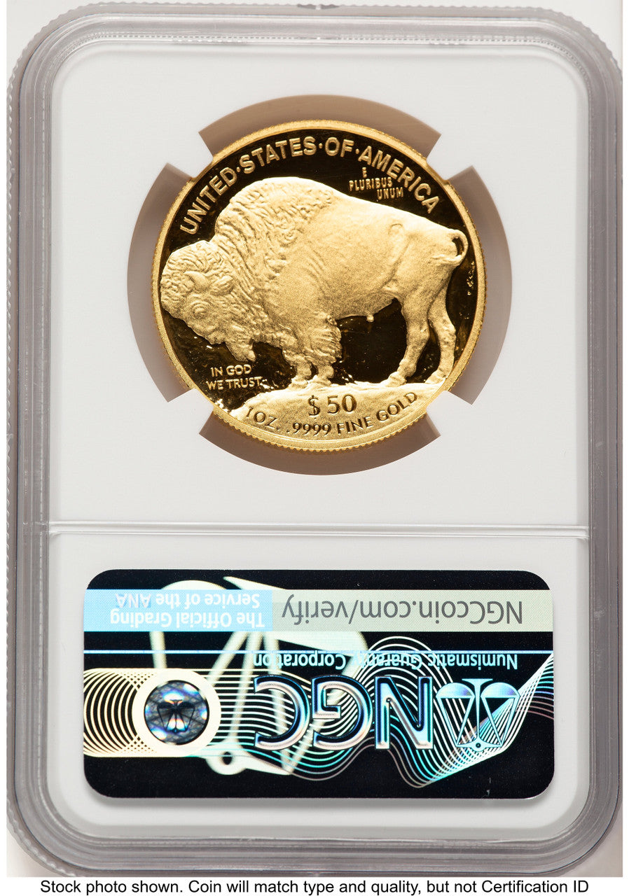 2008-W Proof Gold Buffalo 1 oz Mike Castle NGC PF70