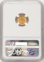 1853 G$1 Gold Dollar NGC AU58