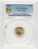 2009 $5 Tenth-Ounce Gold Eagle Blue Gradient PCGS MS70