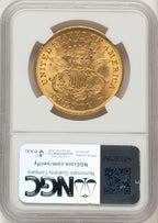 1875 $20 Liberty Double Eagle NGC MS61