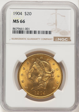 1904 $20 Liberty Liberty Double Eagle NGC MS66