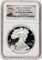 2013-W Proof Silver Eagle 1 oz FR Eagle Label NGC PF70