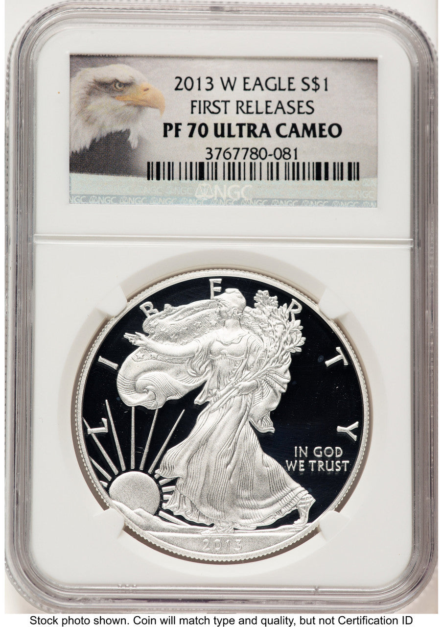 2013-W Proof Silver Eagle 1 oz FR Eagle Label NGC PF70