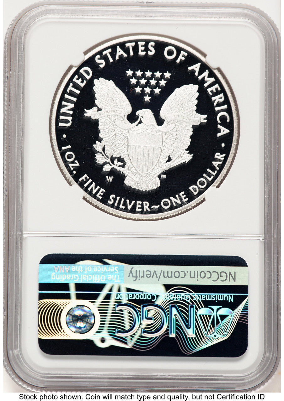 2018-W Proof Silver Eagle 1 oz NGC PF70 Ed Moy