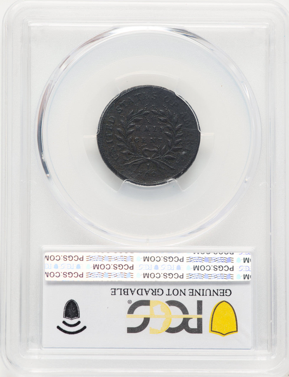 1793 1/2 C BN Genuine Half Cent Genuine PCGS XF40