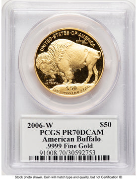 2006-W Proof Gold Buffalo 1 oz James Earle Fraser PCGS PR70