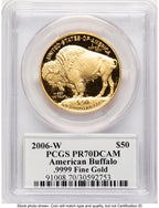 2006-W Proof Gold Buffalo 1 oz James Earle Fraser PCGS PR70