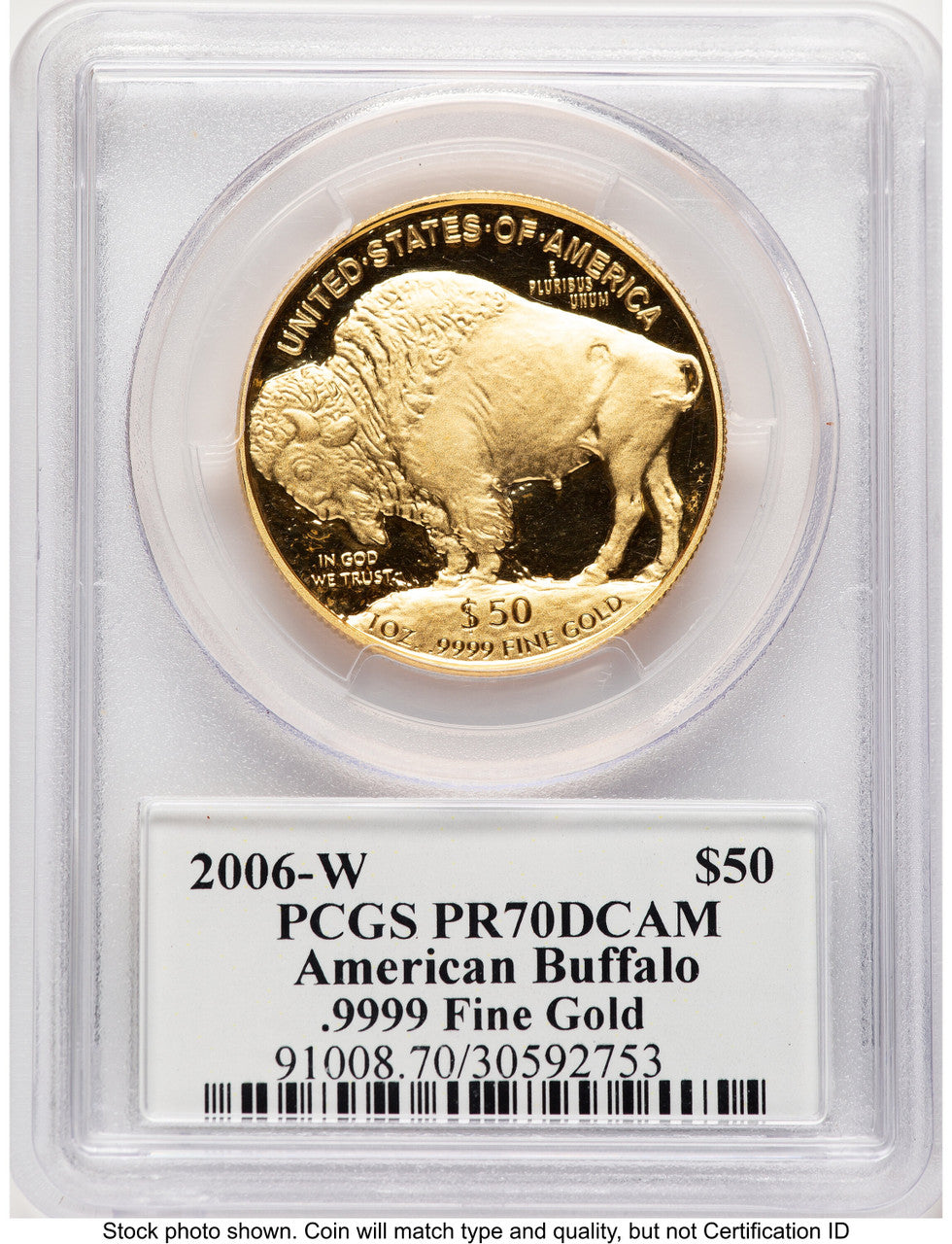 2006-W Proof Gold Buffalo 1 oz James Earle Fraser PCGS PR70