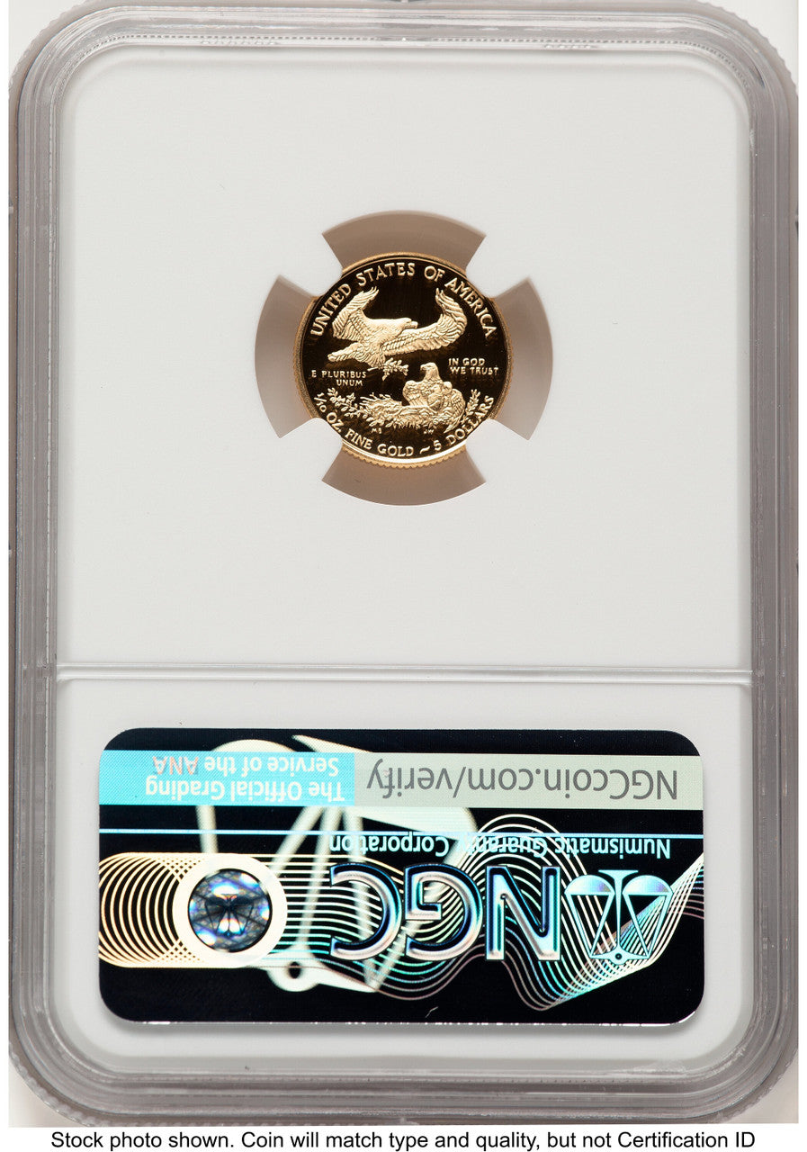 2018-W Proof Gold Eagle 1/10 oz Saint Gaudens Label NGC PF70