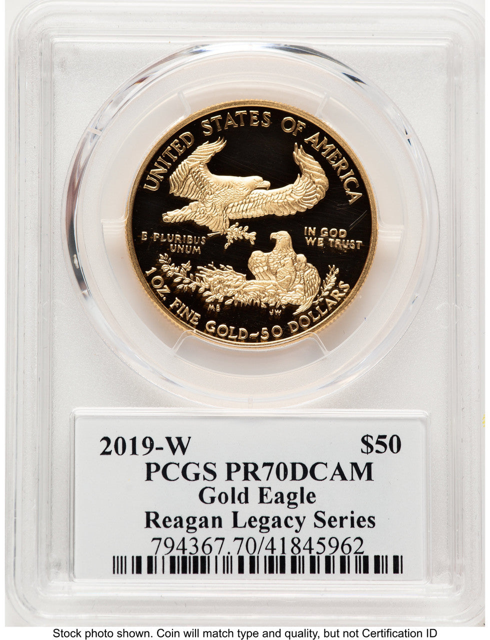 2019-W Proof Gold Eagle 1 oz Reagan Legacy Series Michael Reagan PCGS PR70
