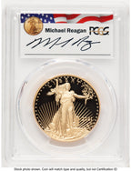 2021-W Type 2 Proof Gold Eagle 1 oz FDI Reagan Legacy Series Michael Reagan PCGS PR70