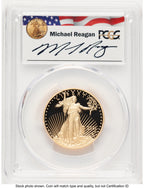 2021-W Type 2 Proof Gold Eagle 1/2 oz FDI Reagan Legacy Series Michael Reagan PCGS PR70