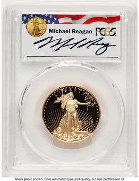 2019-W Proof Gold Eagle 1/2 oz Reagan Legacy Series Michael Reagan PCGS PR70