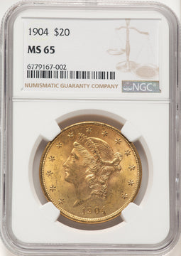 1904 $20 Liberty Liberty Double Eagle NGC MS65 (783469008)