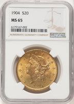 1904 $20 Liberty Liberty Double Eagle NGC MS65 (783469008)