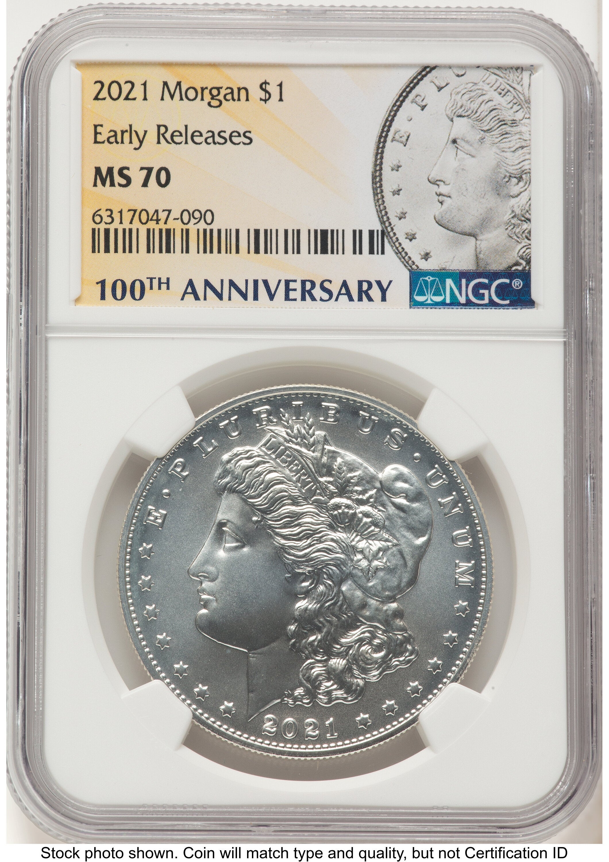 2021 6 Coin Morgan & Peace Dollar Set ER Morgan/Peace Label NGC MS70