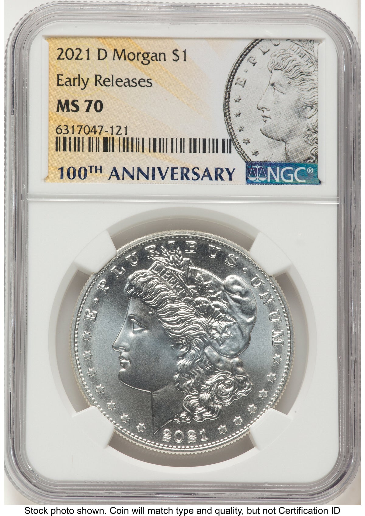 2021 6 Coin Morgan & Peace Dollar Set ER Morgan/Peace Label NGC MS70