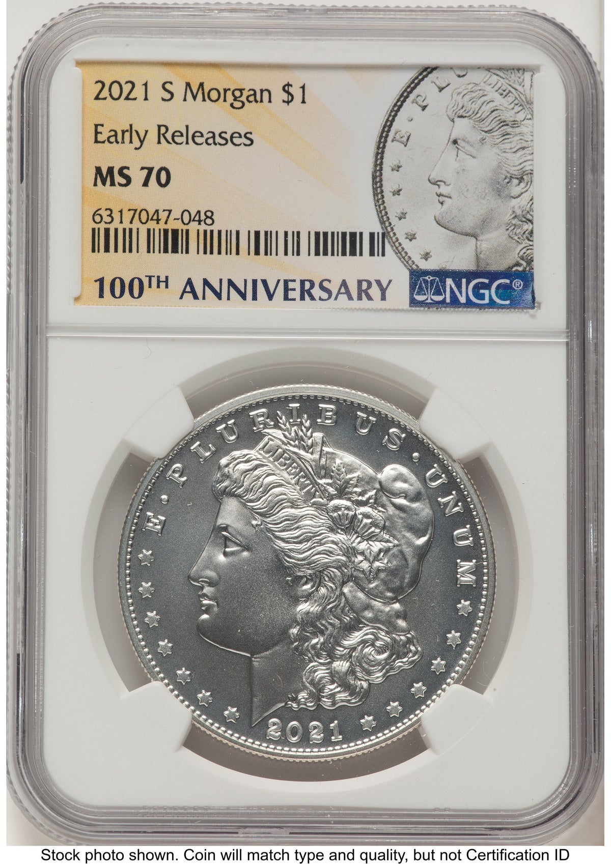 2021 6 Coin Morgan & Peace Dollar Set ER Morgan/Peace Label NGC MS70
