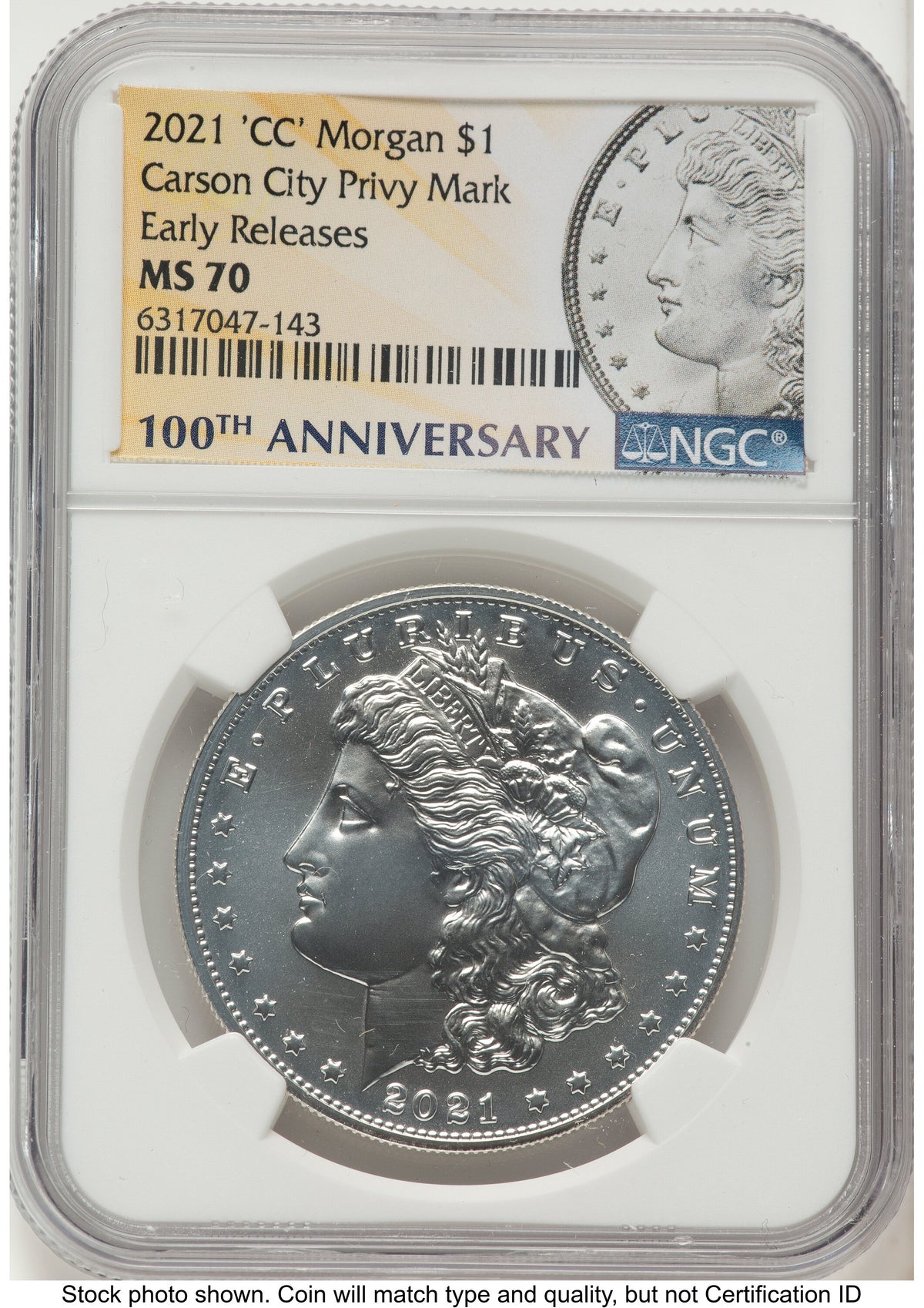 2021 6 Coin Morgan & Peace Dollar Set ER Morgan/Peace Label NGC MS70