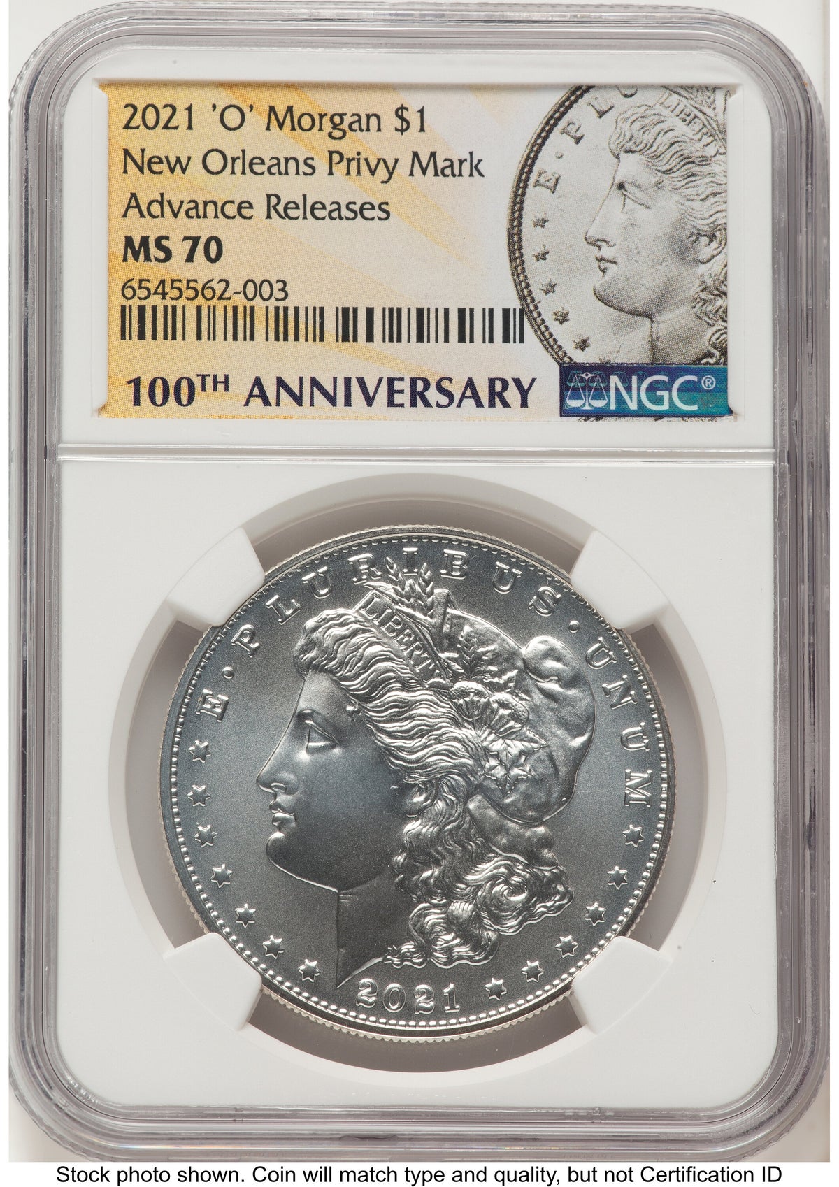 2021 6 Coin Morgan & Peace Dollar Set AR Morgan/Peace Label NGC MS70