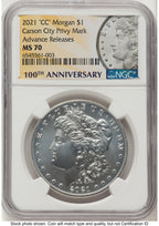 2021 6 Coin Morgan & Peace Dollar Set AR Morgan/Peace Label NGC MS70