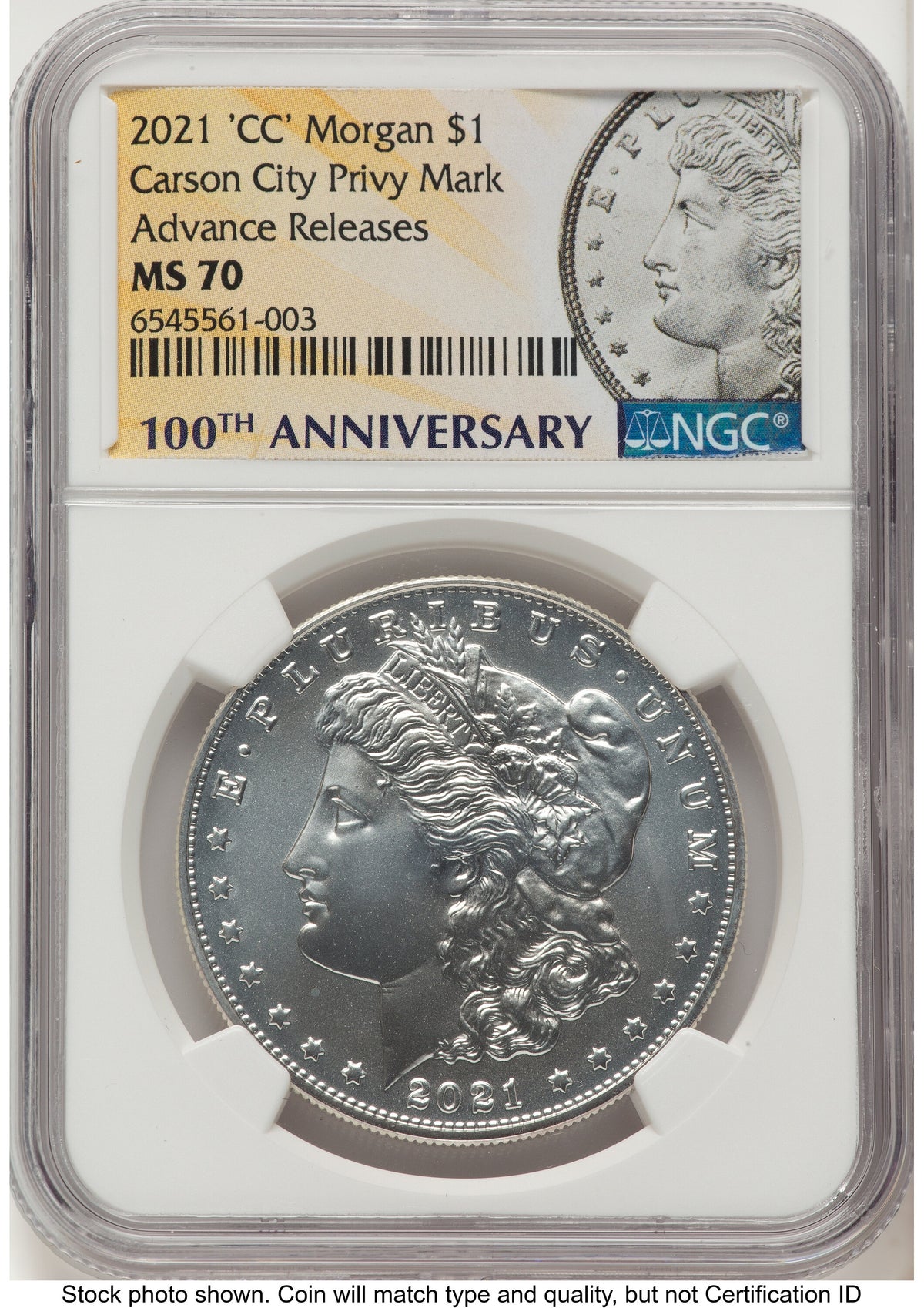 2021 6 Coin Morgan & Peace Dollar Set AR Morgan/Peace Label NGC MS70