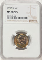 1947-D 5C FS Jefferson Nickel NGC MS68