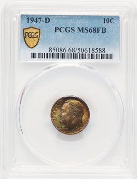 1947-D 10C FB Roosevelt Dime PCGS MS68 (783486003)