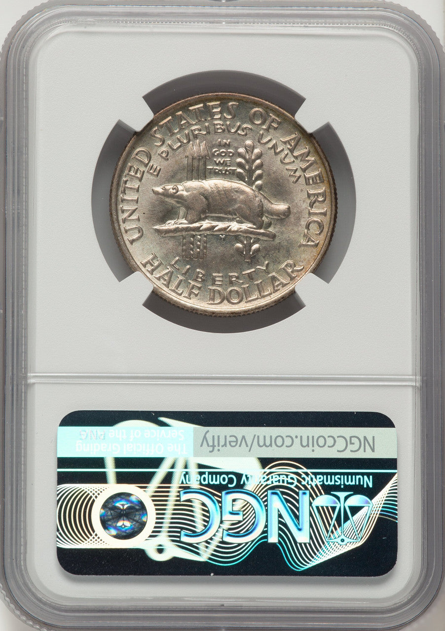 1936 50C Wisconsin Commemorative Silver NGC MS68